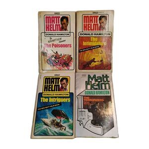 Vintage Donald Hamilton's ~ Matt Helm ~ 4 Book Lot (A) Spy, Espionage, Thriller